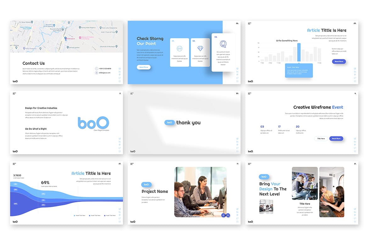 时尚高端简约清新配色的高品质powerpoint幻灯片演示模板（pptx）