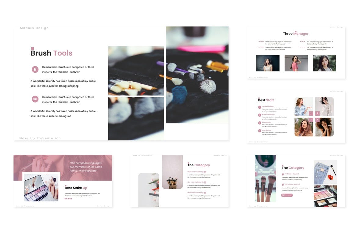 化妆品项目相关的-Powerpoint模板 [PPTX]