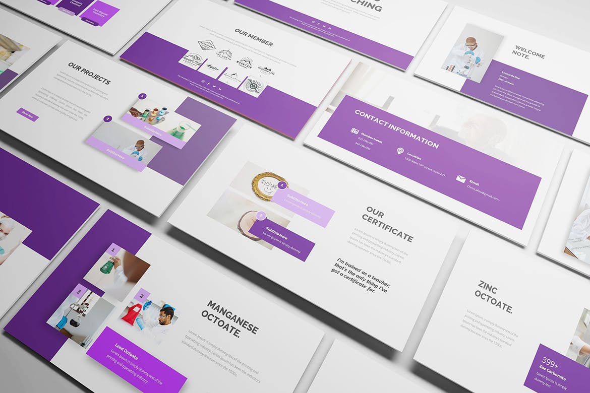 化学实验相关的PPT模板下载(PPTX)