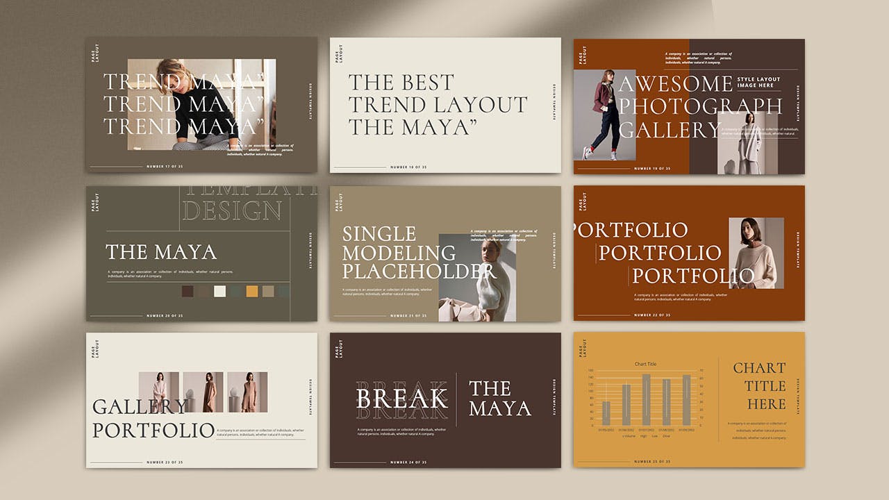 复古时尚的PPT模板下载（PPTX）