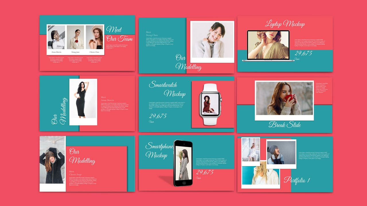 时尚酷炫色彩搭配的PPT模板下载（PPTX）