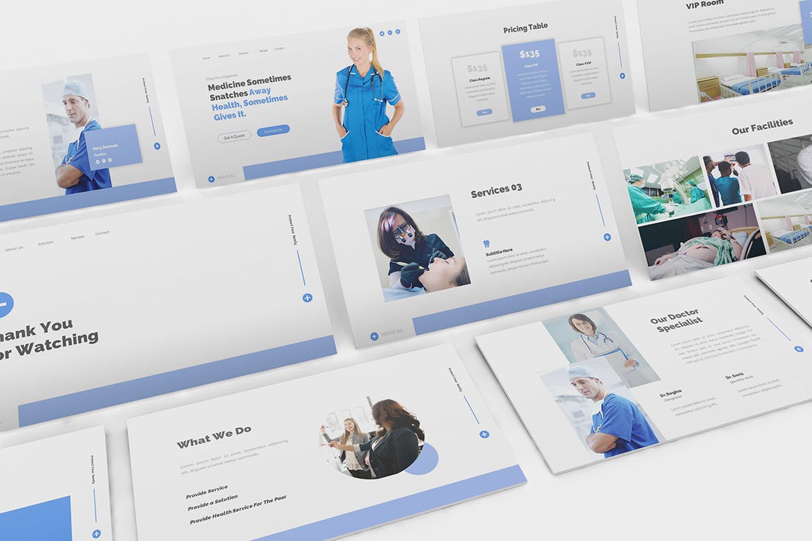 医学相关内容的PPT模板（PPTX）