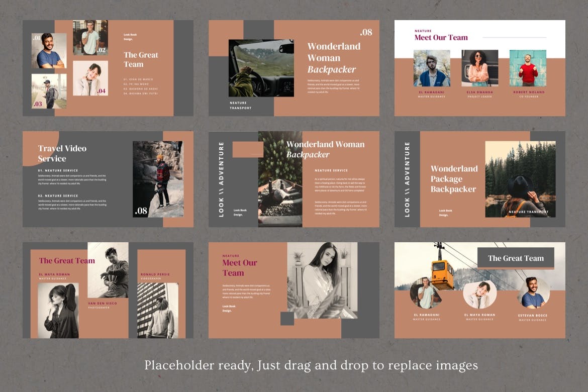 背包客-户外项目兴趣内容介绍的PPT模板(PPTX)