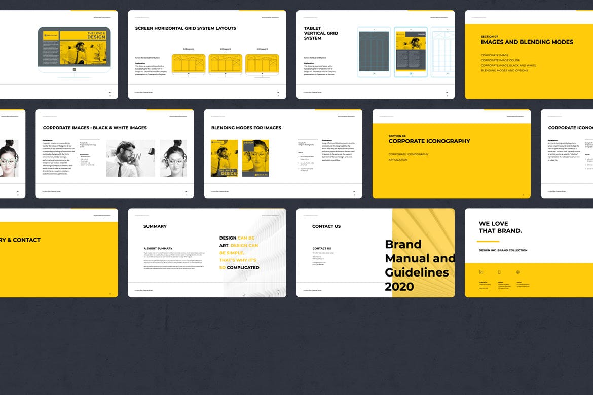 多功能品牌手册PPT模板下载(PPTX)