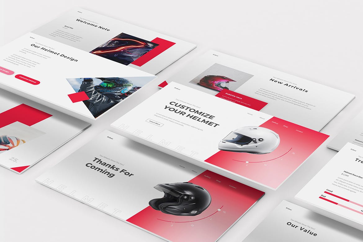 时尚的产PPT模板下载（PPTX）