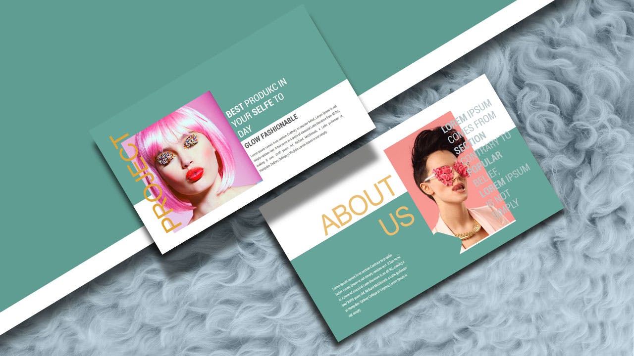 时尚特效杂志风格PPT模板下载（PPTX）