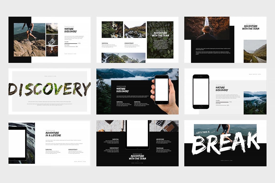 时尚高端优雅的高品质SWOT分析powerpoint幻灯片演示模板（pptx）