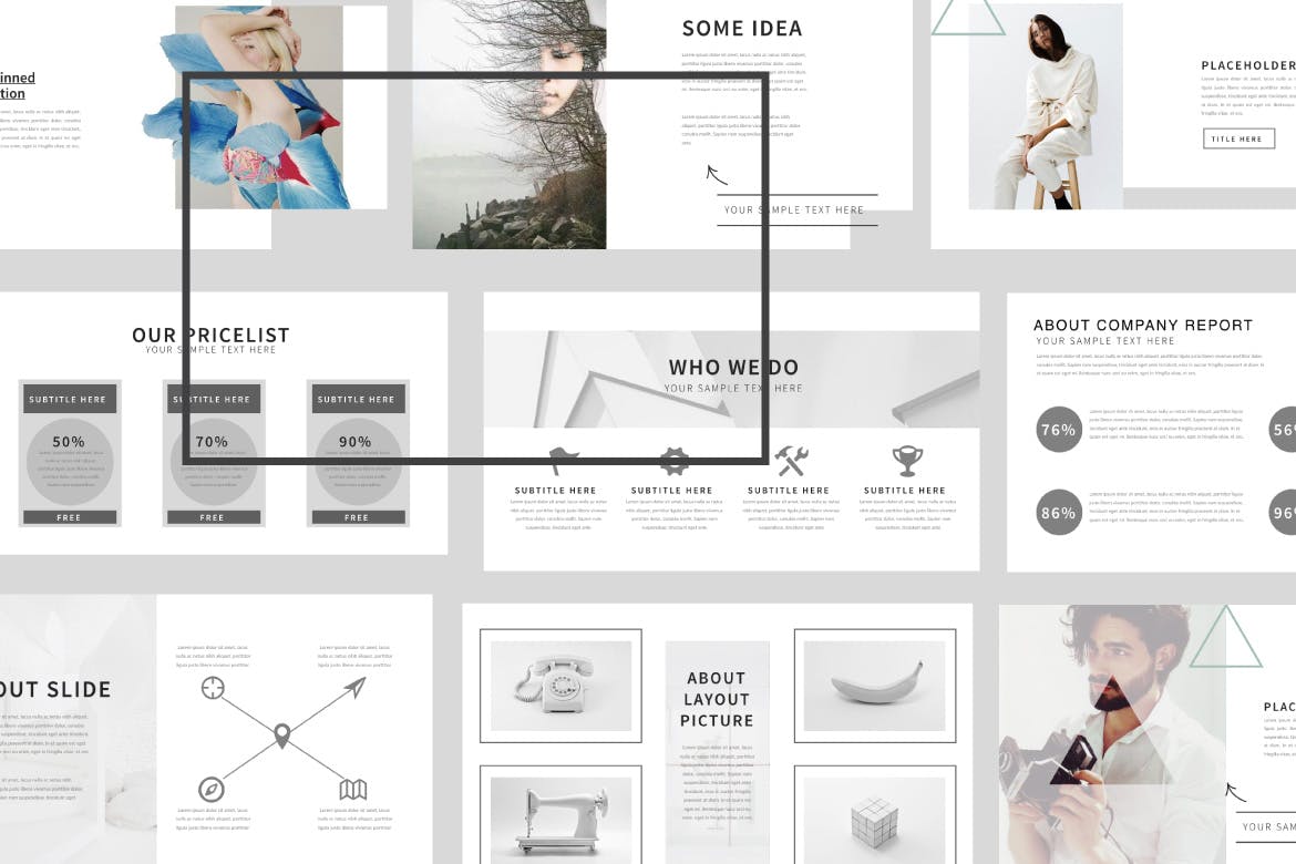 极简主义创意PPT模板下载