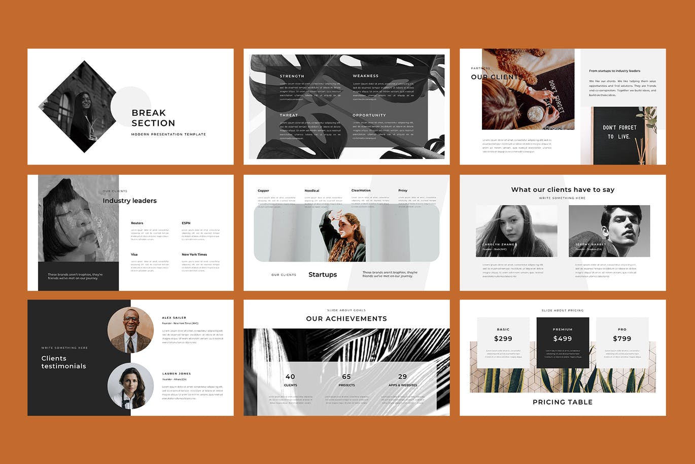 时尚高端简约优雅多用途的powerpoint幻灯片演示模板（pptx）