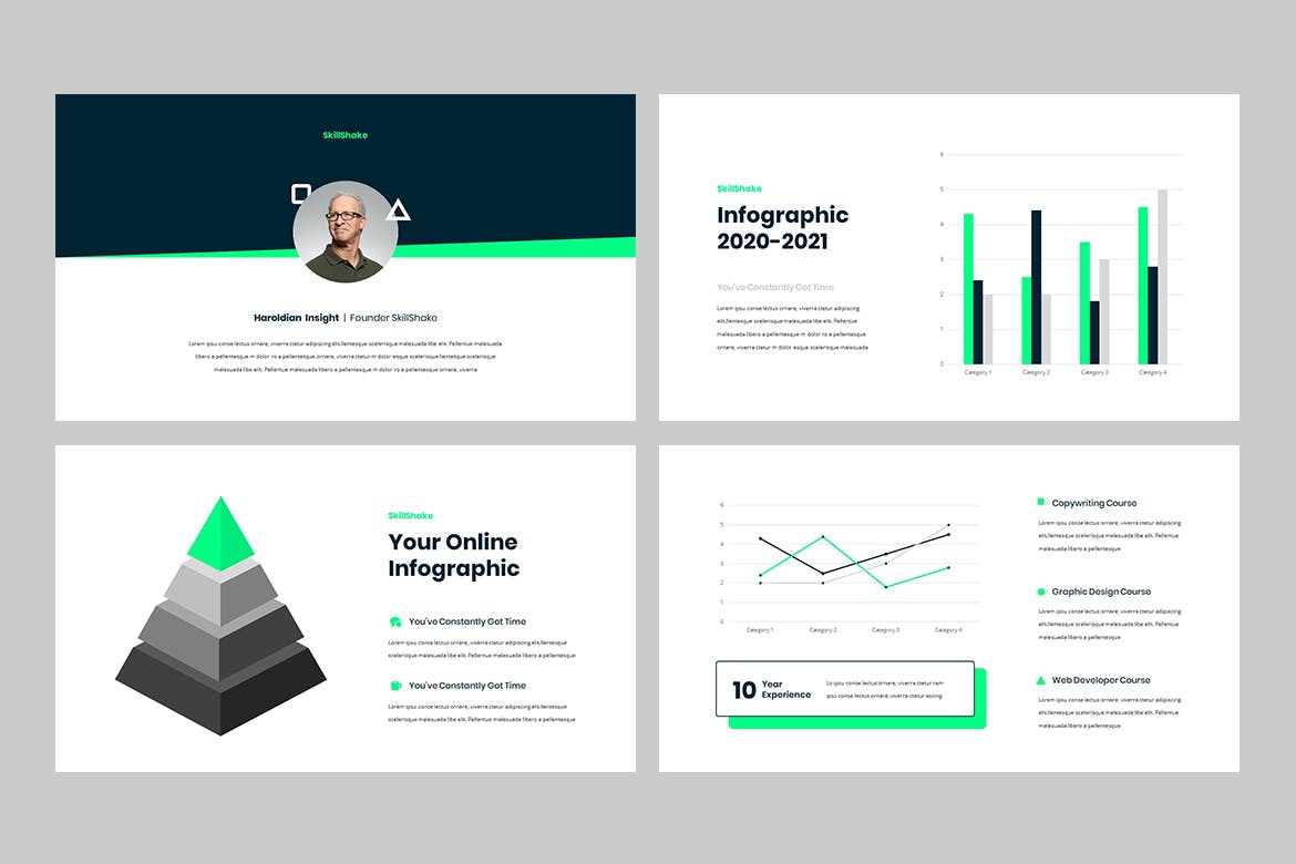 高品质的在线教育网络授课Google Slides谷歌幻灯片演示模板（pptx）