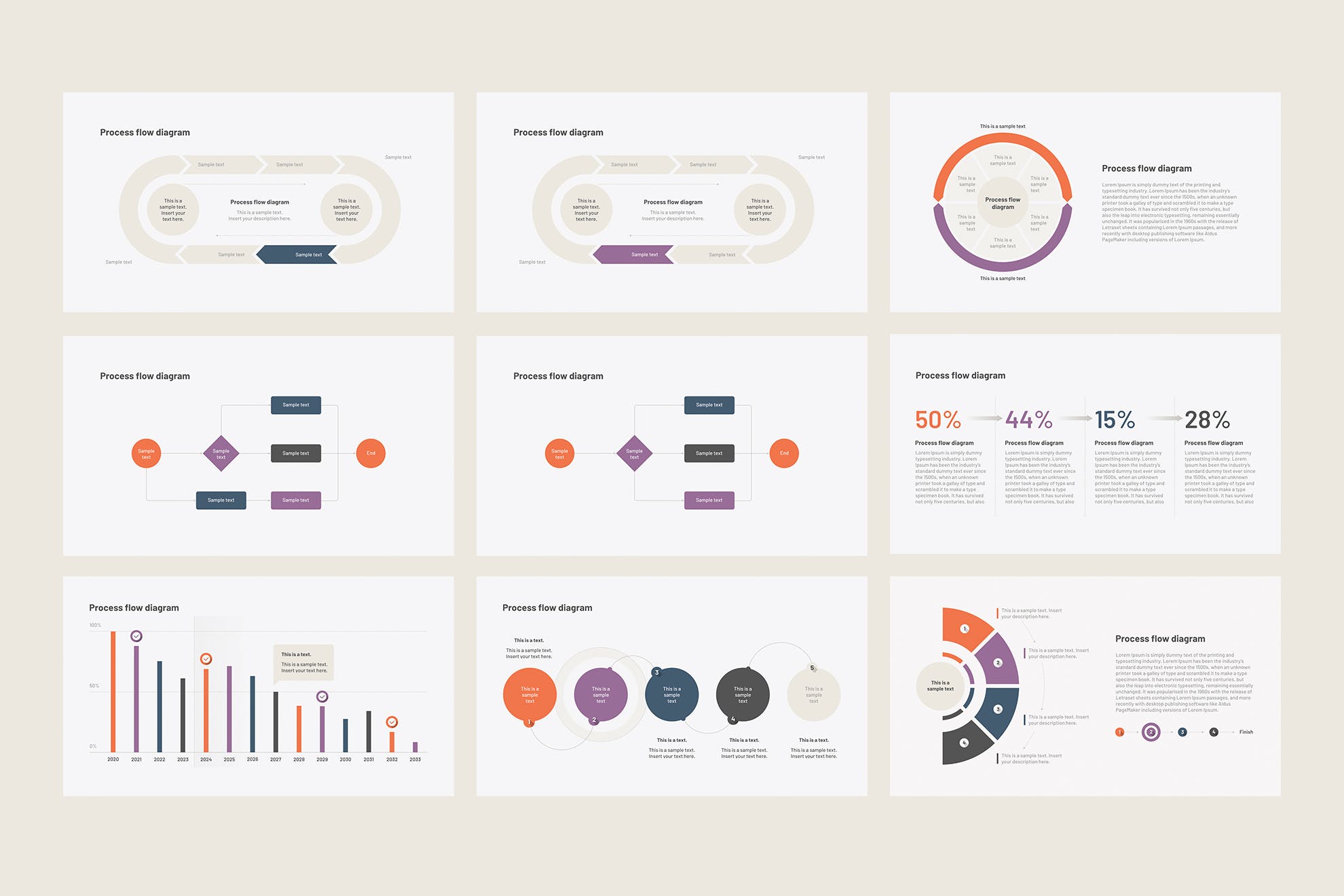 PPT工作流程图表模板下载[PPTX]