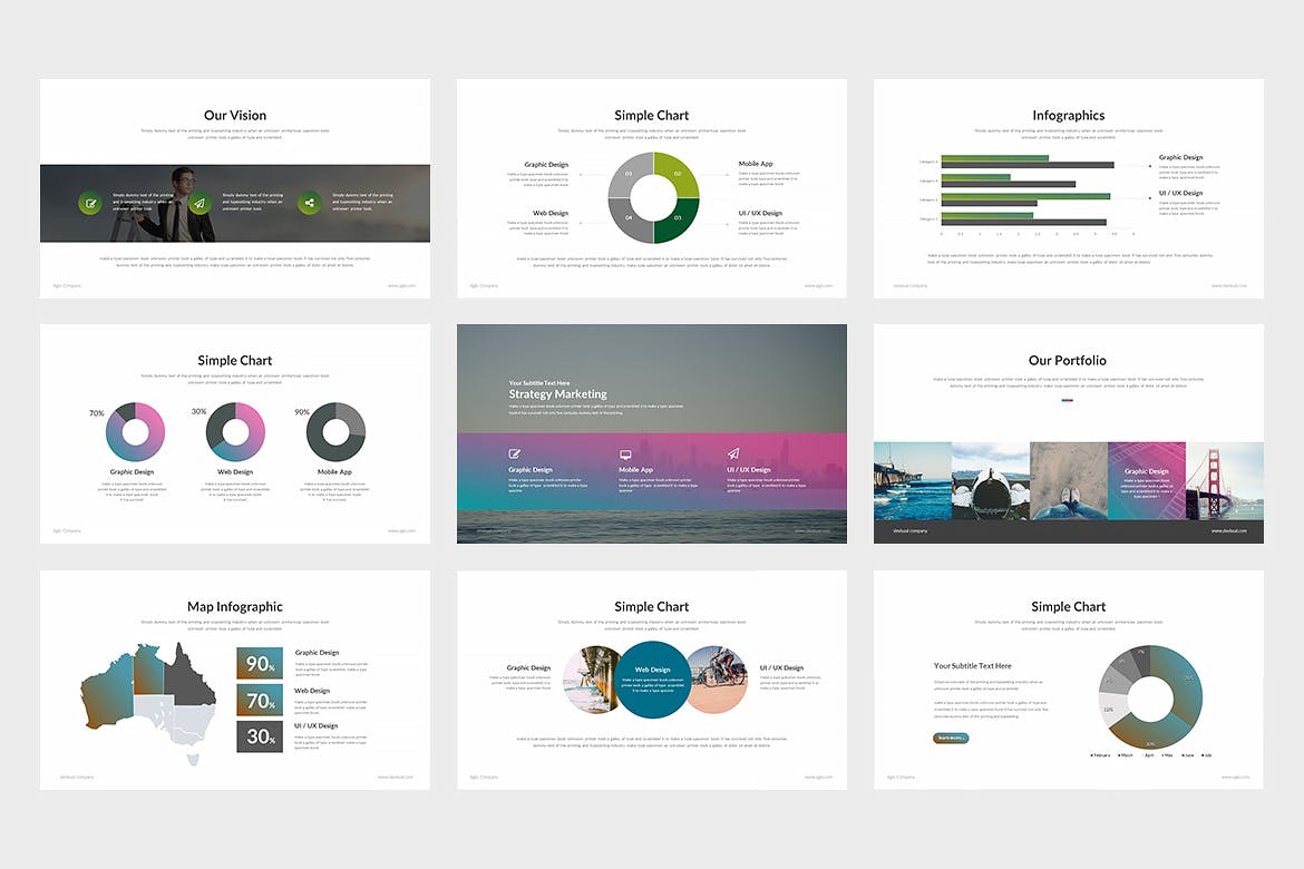 极简主义商业计划书大数据PPT模板下载