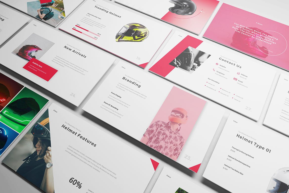 时尚的产PPT模板下载（PPTX）