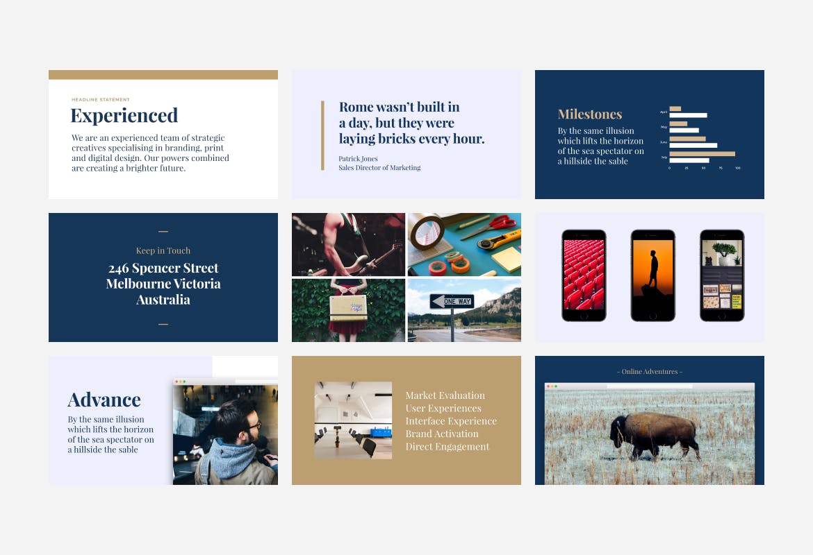 简单时尚的图文大色块PPT模板下载（PPTX）