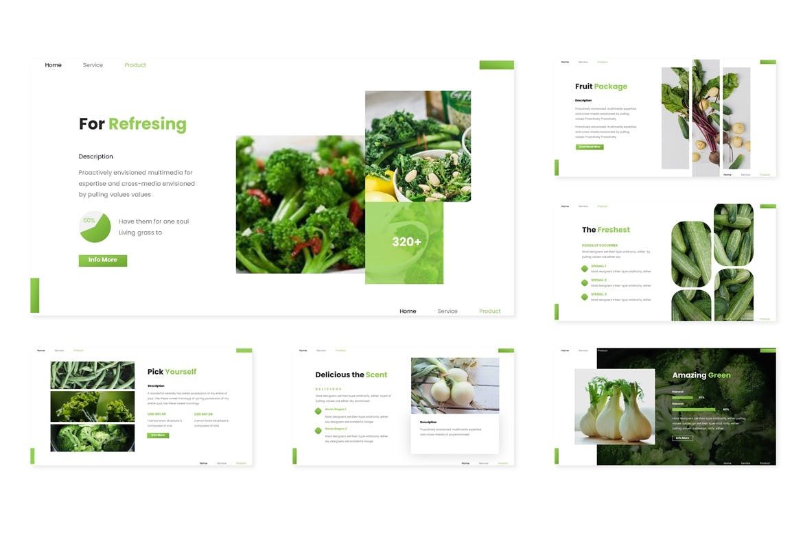 清新绿色风格的商业PPT模板下载（PPTX）