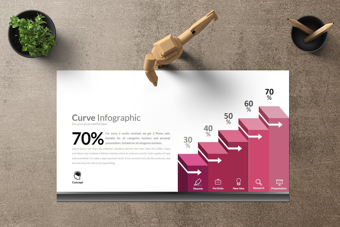 简单商业回报PPT模板下载(PPTX)