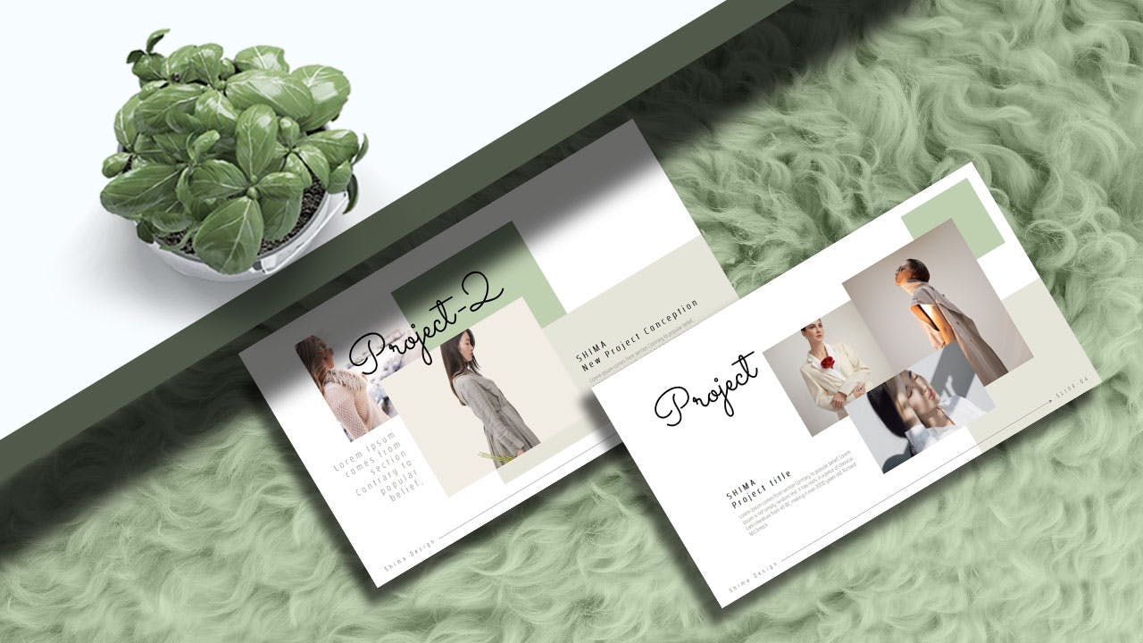 绿色清新的简约PPT模板下载(PPTX)