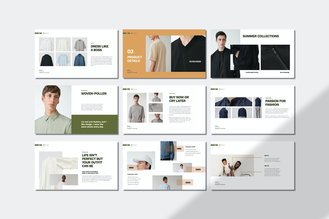 时尚高端专业的高品质powerpoint幻灯片演示模板（pptx）