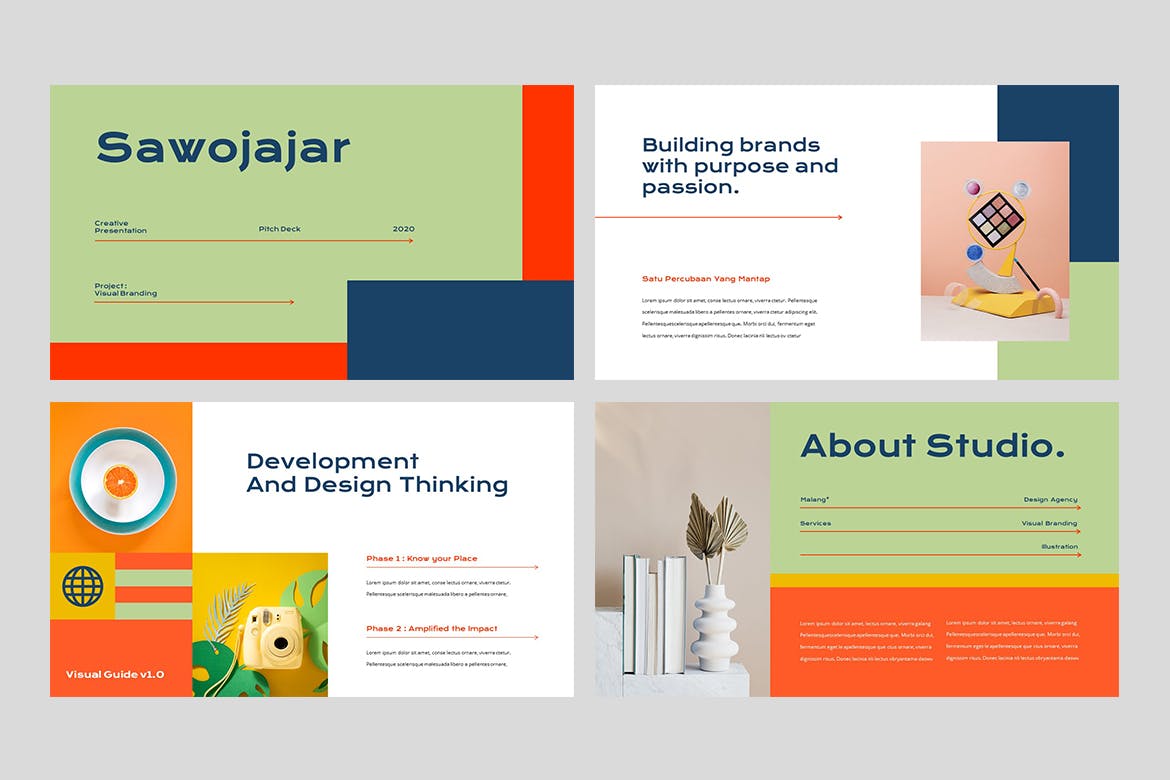 时尚高端简约专业的高品质多用途清新创意powerpoint幻灯片演示模板（pptx）