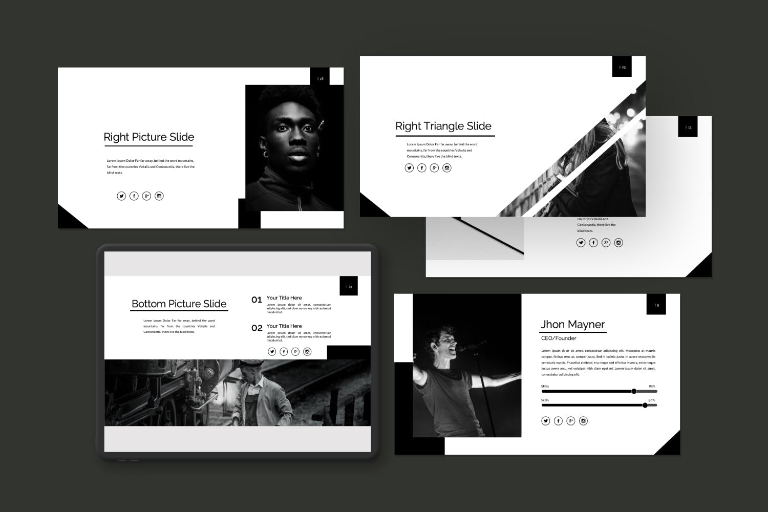 超现代和独特设计的PPT模板下载（PPTX）