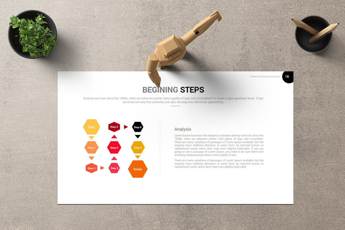 干净简单的极简主义PPT模板下载[PPTX]