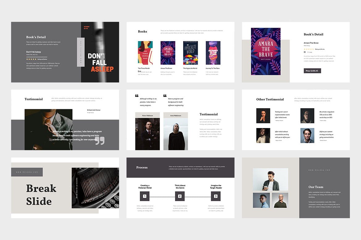 时尚简约好用的提案powerpoint幻灯片演示模板（pptx）