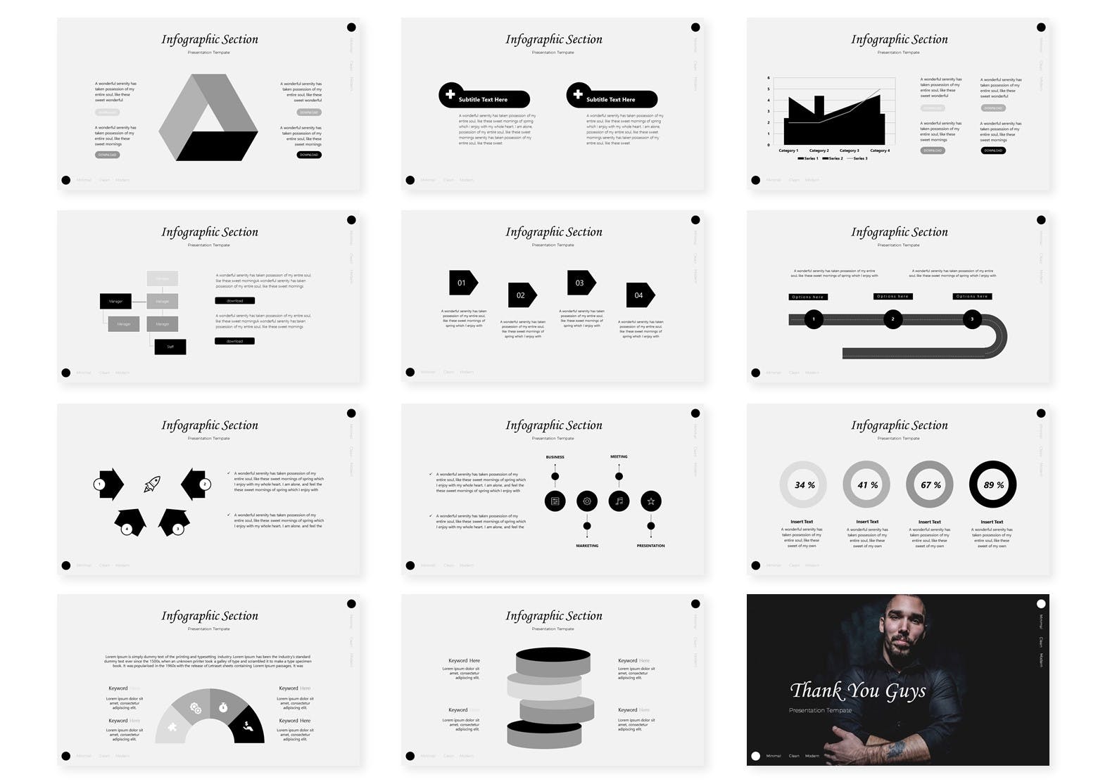 极简主义时尚PPT模板下载(PPTX)