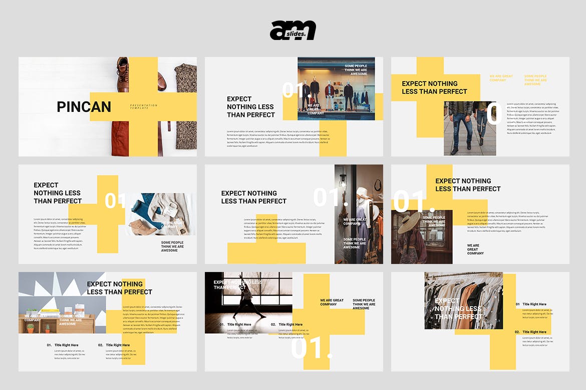 极简主义和独特的设计的PPT模板下载