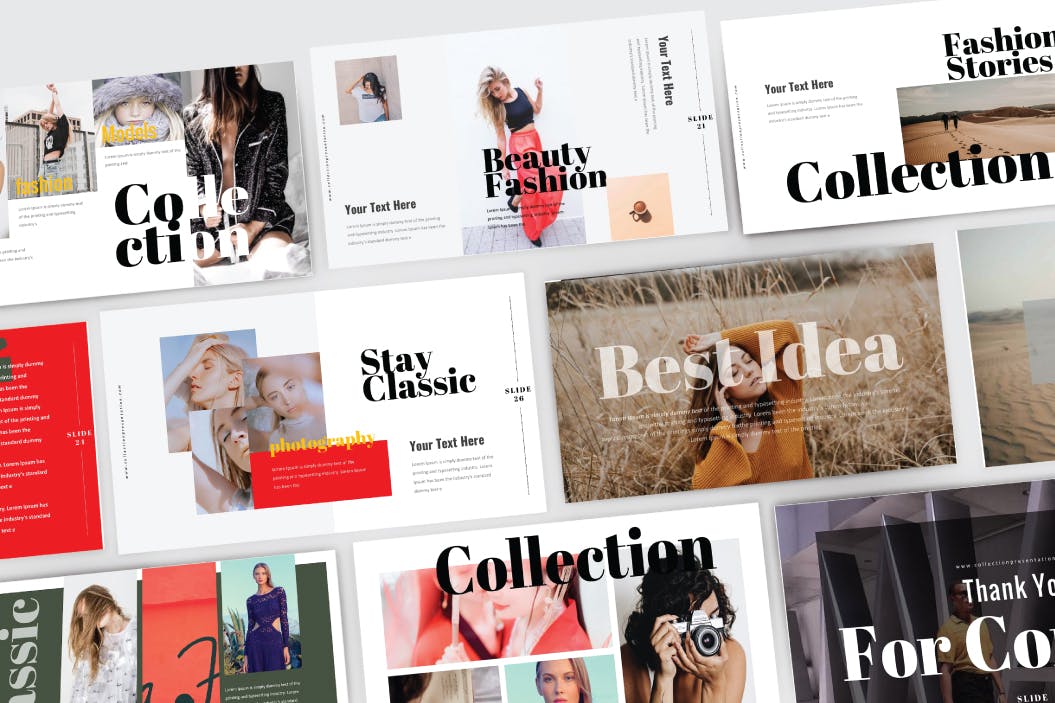 时尚高端优雅简约清新好用的高品质powerpoint幻灯片演示模板（pptx）