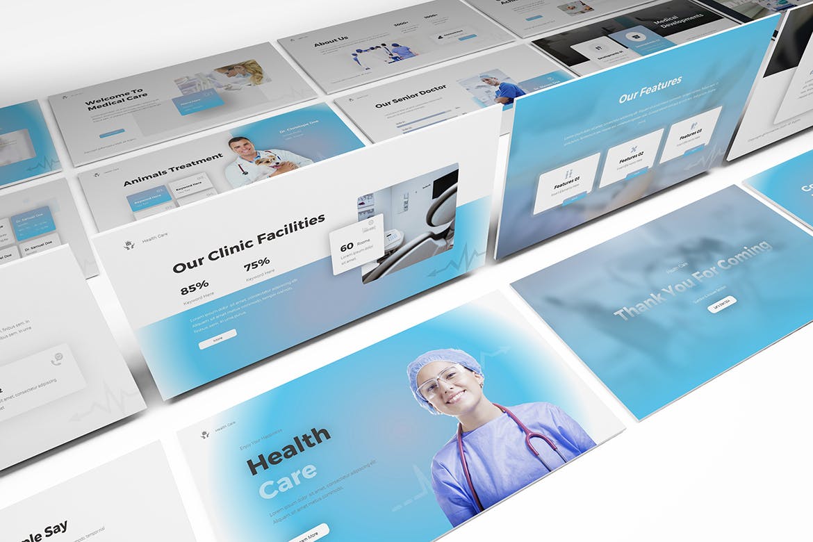 医疗保健PPT模板下载(PPTX)