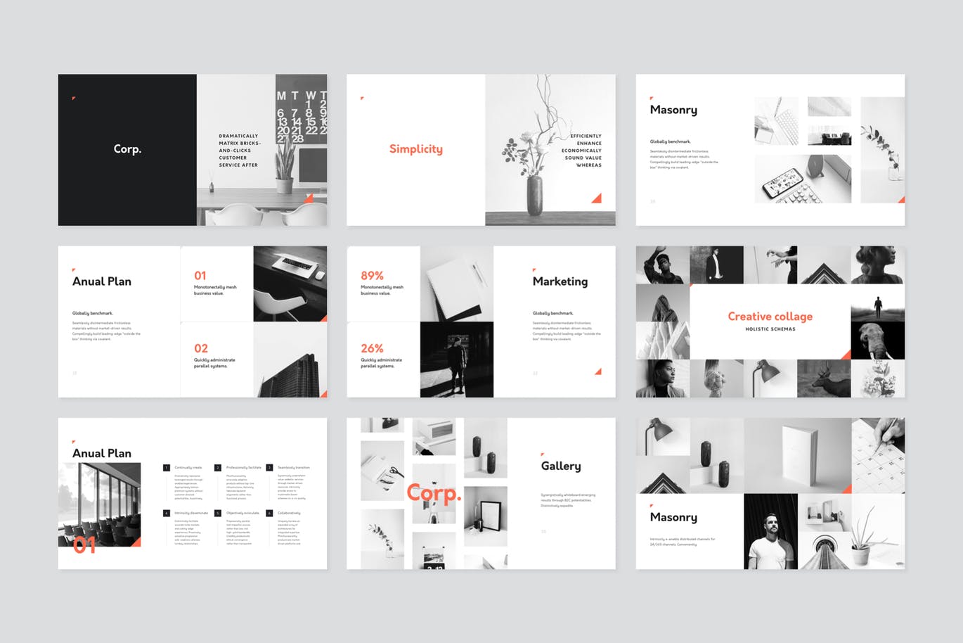 多用途的高品质时尚高端专业powerpoint幻灯片演示模板（pptx）