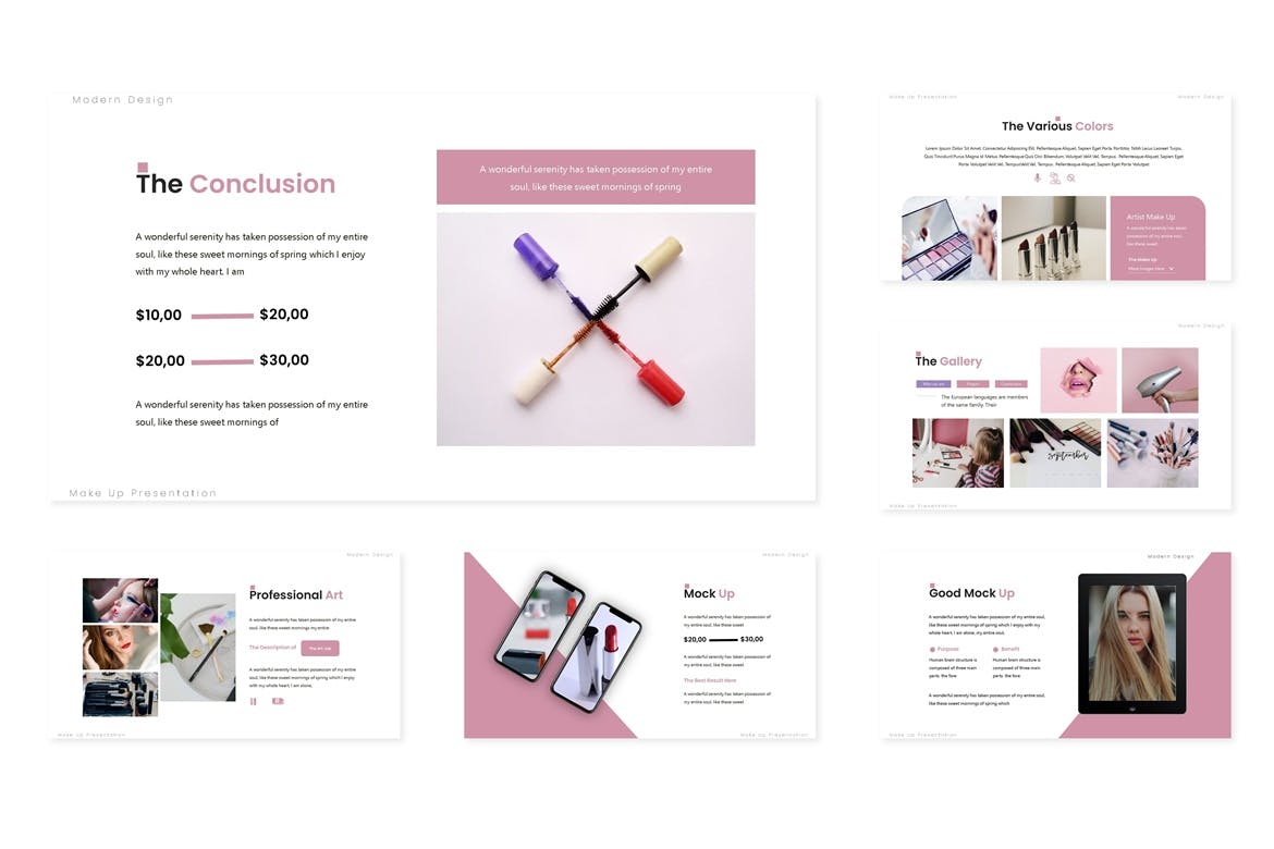 化妆品项目相关的-Powerpoint模板 [PPTX]