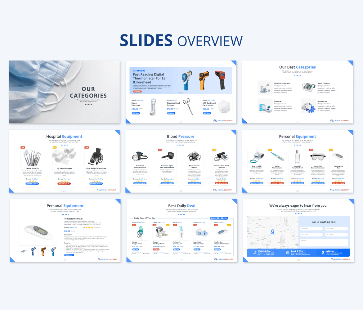医疗设备展示PPT模板(PPTX)