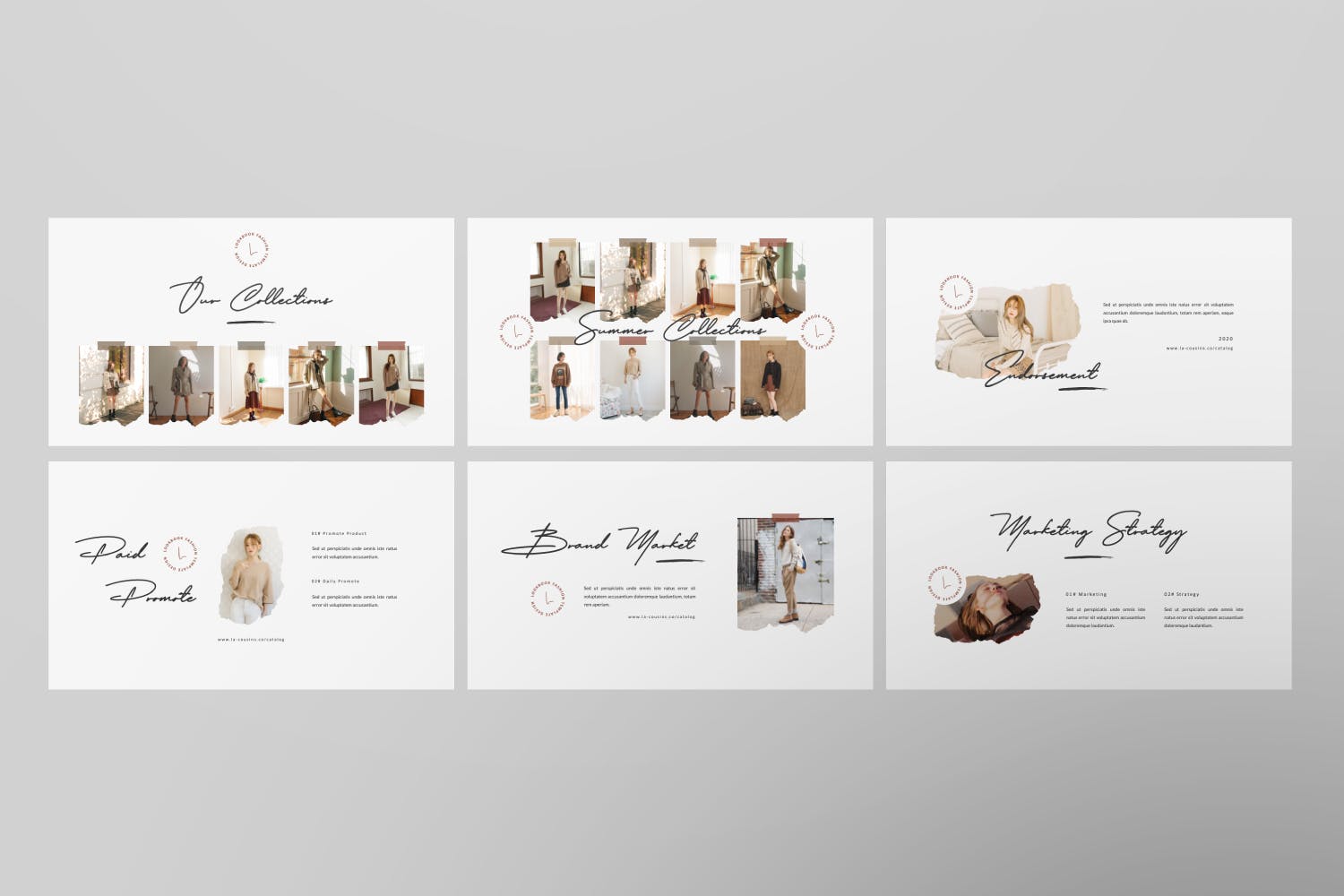 极简主义时尚品牌介绍PPT模板（PPTX）