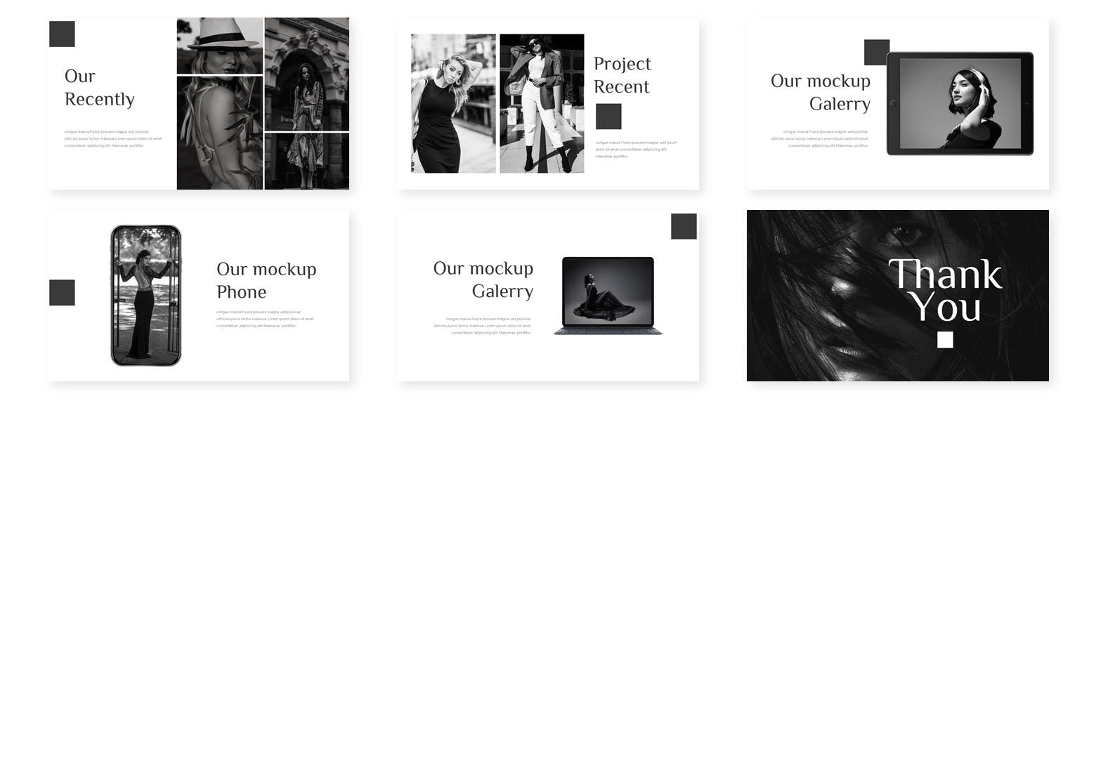 时尚感觉的黑白高端PPT模板下载[PPTX]