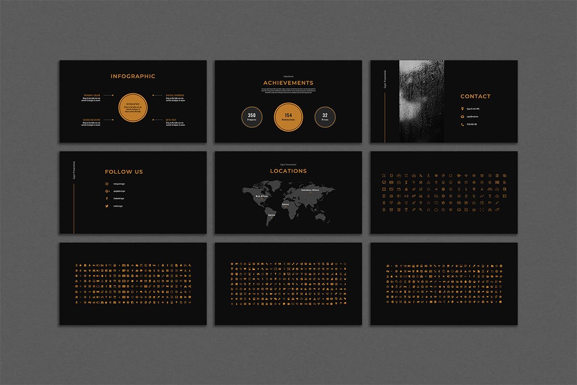 时尚优雅的高端方案介绍PPT模板下载[PPTX]