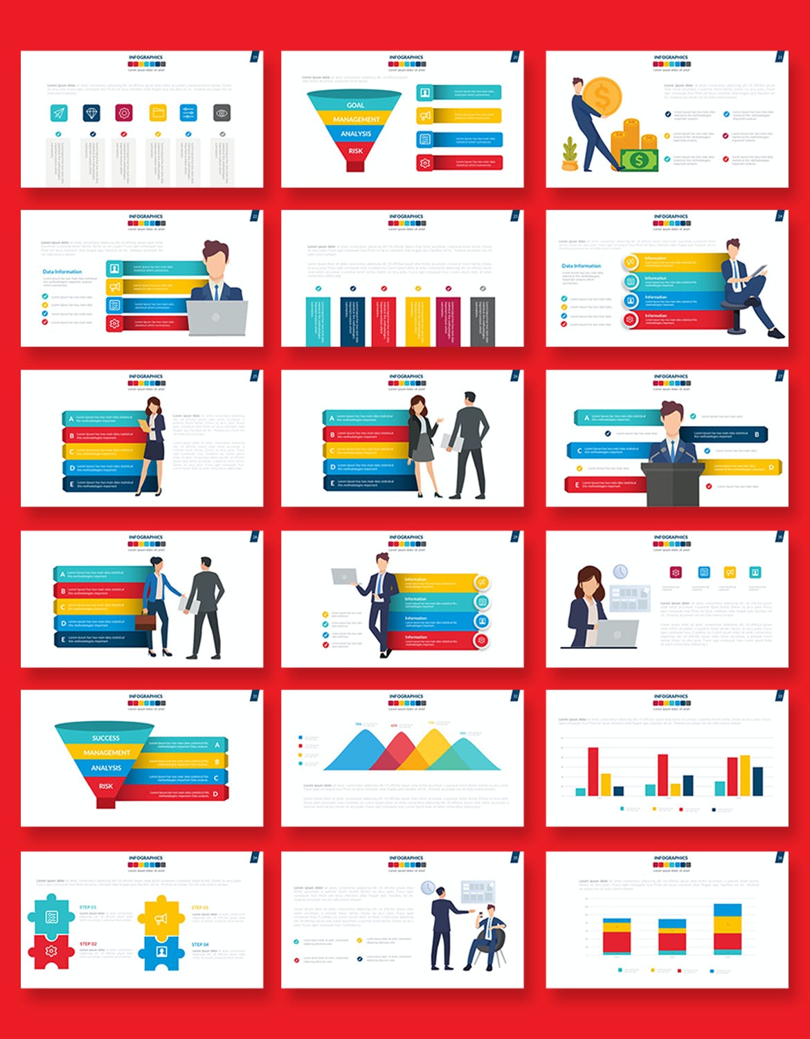 信息图形PPT模板下载（PPTX）