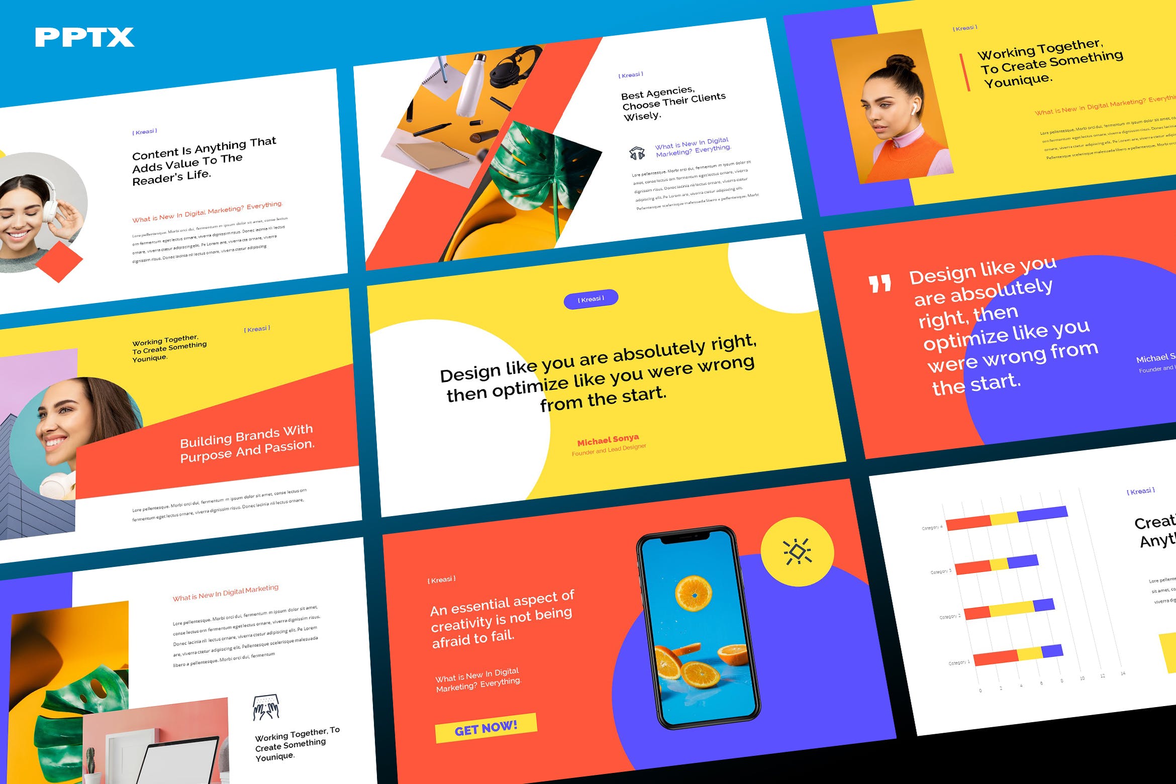 多彩的多功能PPT模板下载（PPTX）