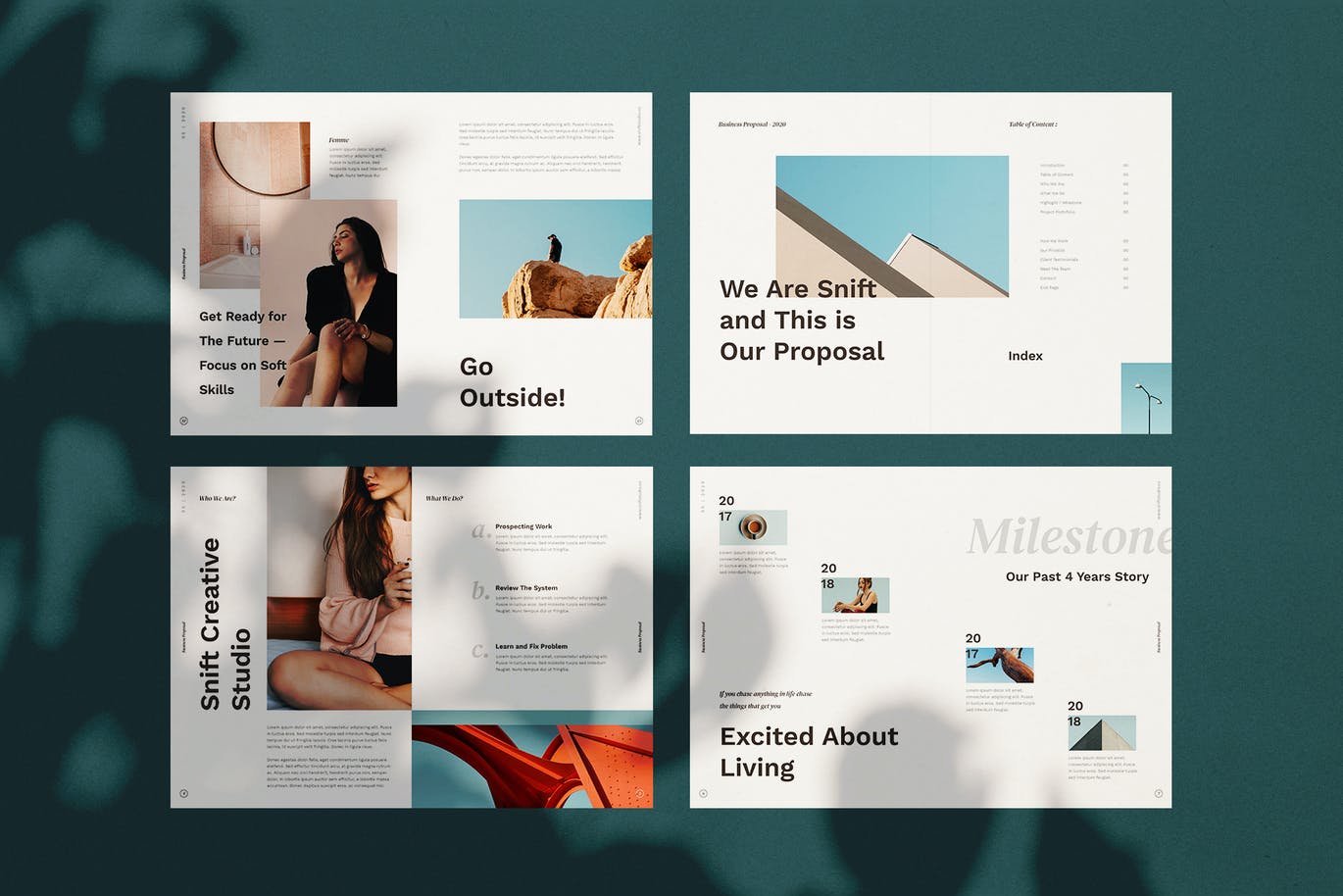 时尚高端简约优雅垂直画册风格的powerpoint幻灯片演示模板（pptx）