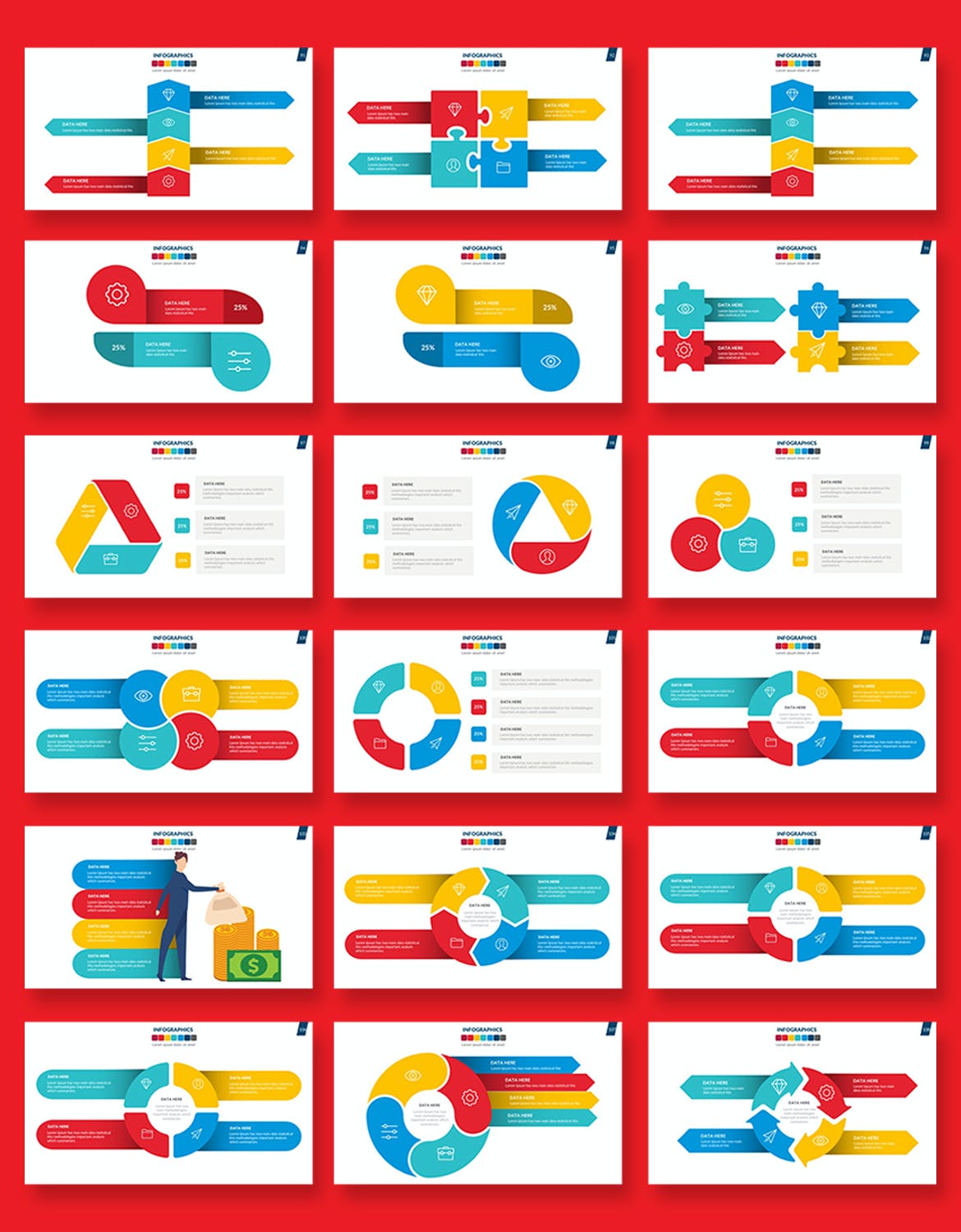 信息图形PPT模板下载（PPTX）