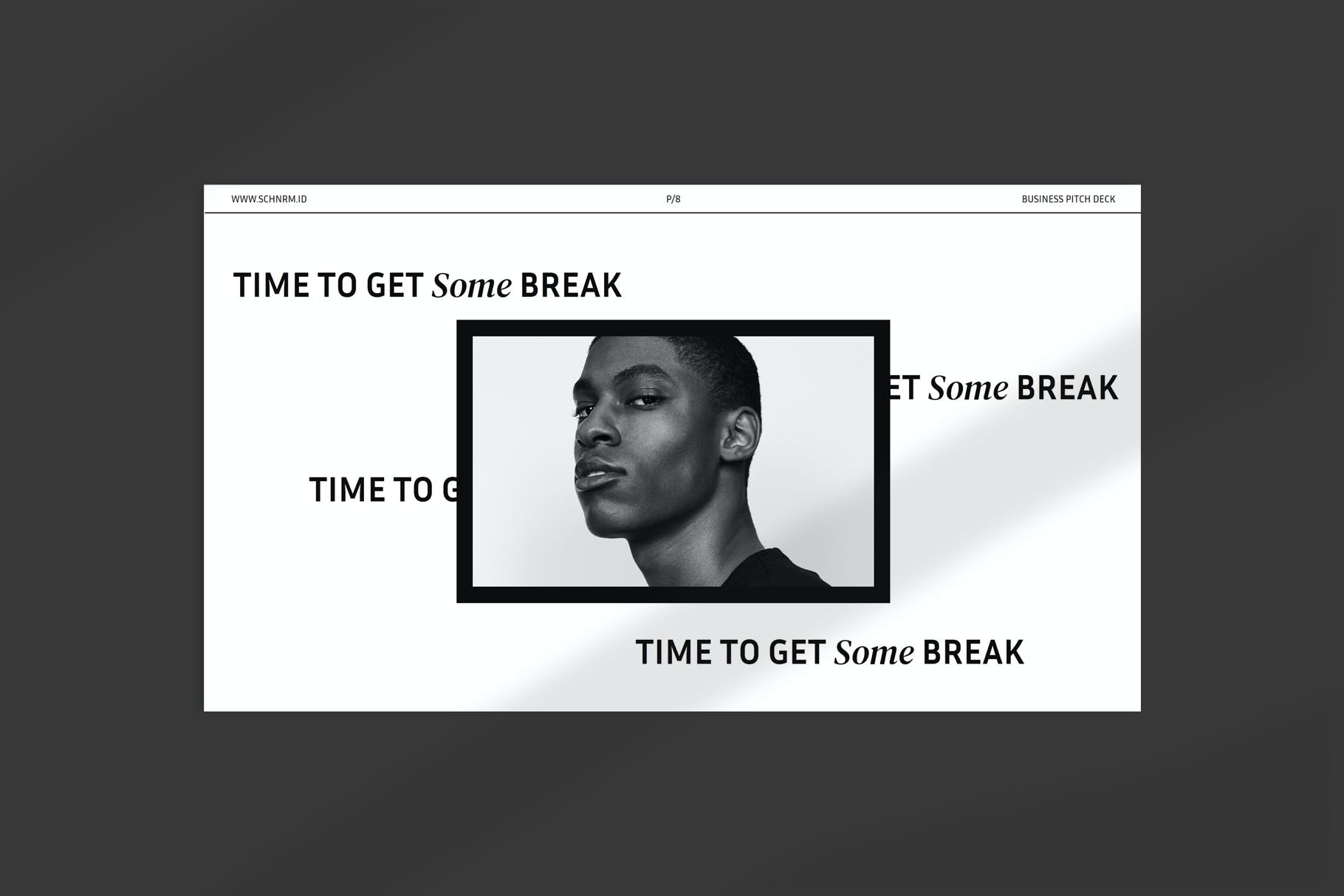 极简主义黑白时尚PPT模板（PPTX,KEY）