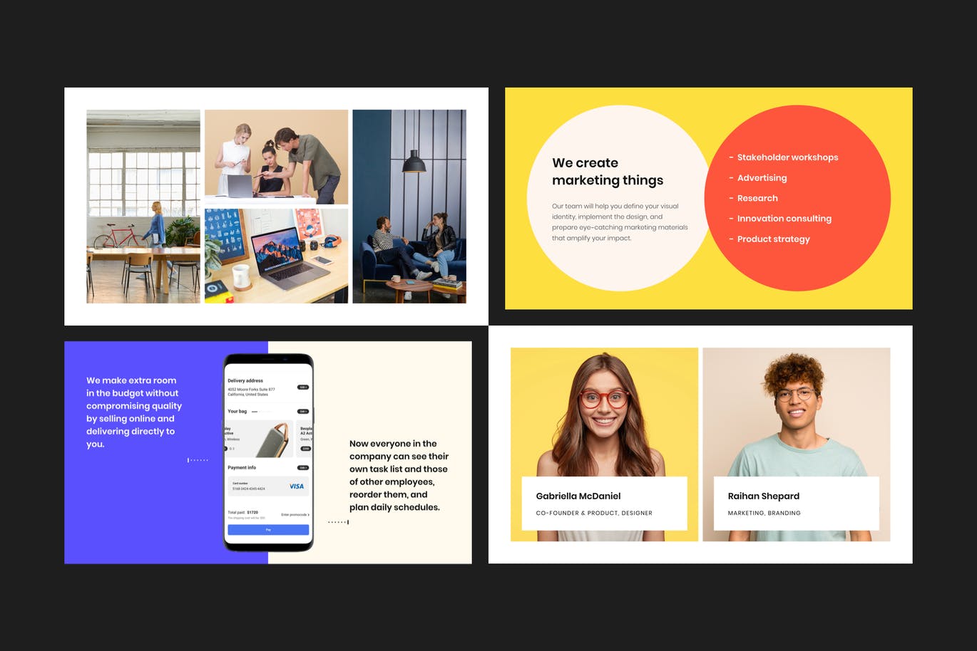 时尚高端简约多用途的现代流行风格powerpoint提案幻灯片演示模板（pptx）