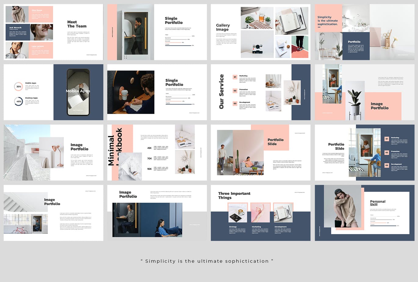 时尚高端简约清新北欧风格powerpoint幻灯片演示模板（pptx）