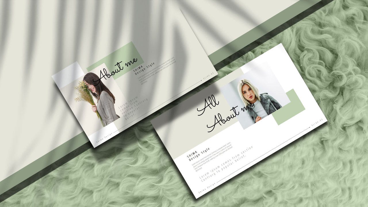 绿色清新的简约PPT模板下载(PPTX)