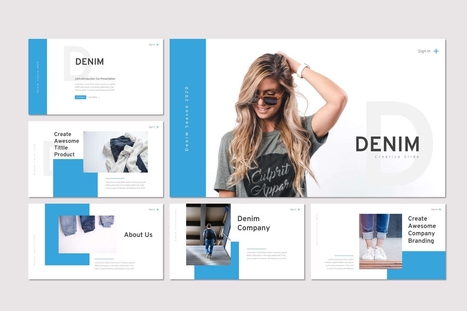 牛仔服饰介绍PPT模板（PPTX）