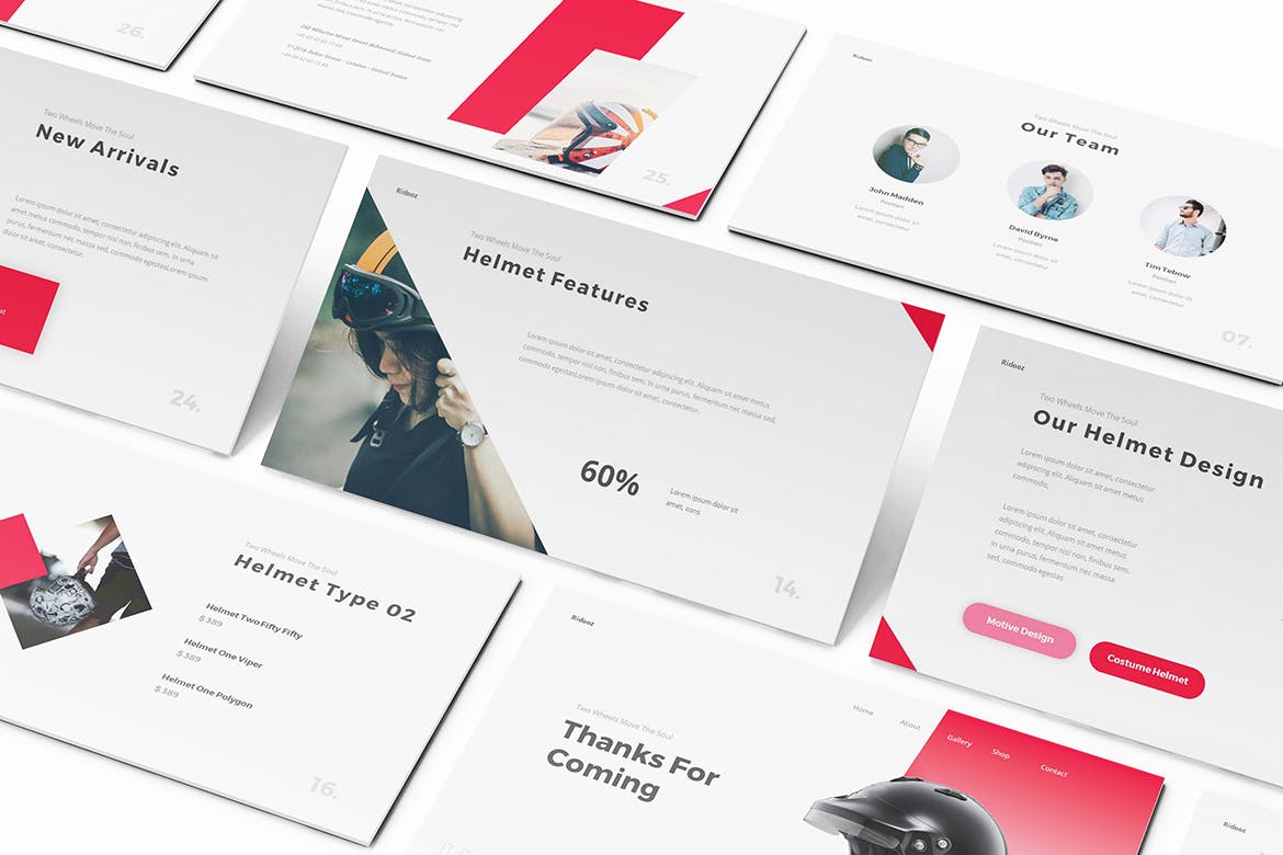 时尚的产PPT模板下载（PPTX）