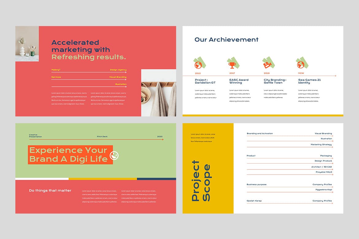 时尚高端简约专业的高品质多用途清新创意powerpoint幻灯片演示模板（pptx）