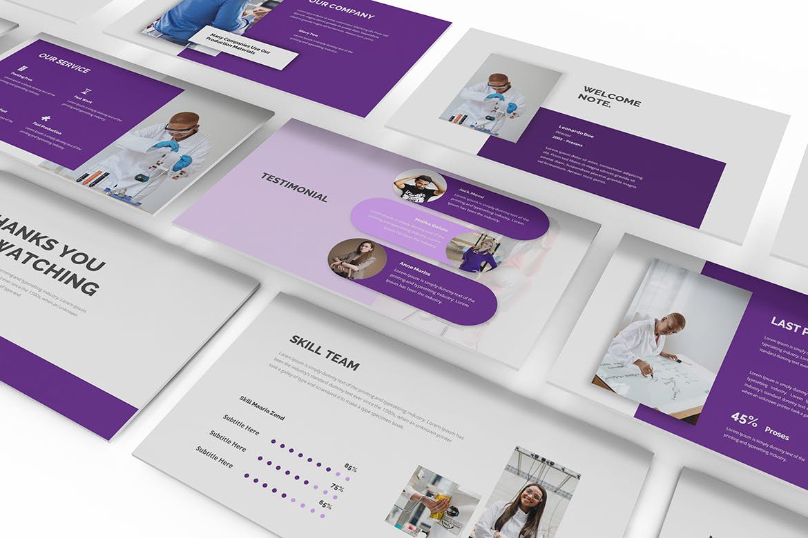 化学实验相关的PPT模板下载（PPTX）