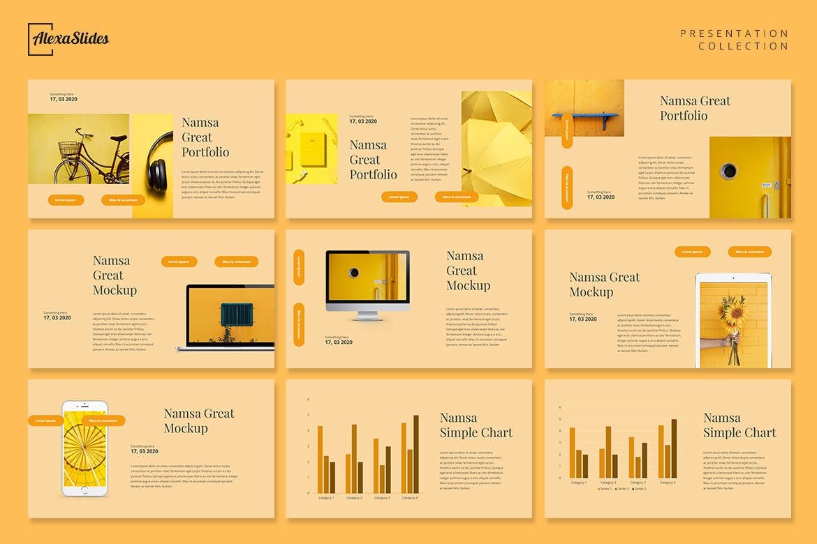 极简主义品牌PPT模板下载[PPTX]
