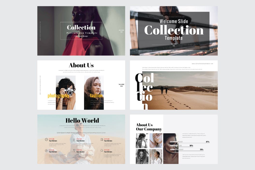 时尚高端优雅简约清新好用的高品质powerpoint幻灯片演示模板（pptx）